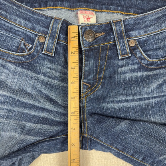 True Religion Tony Flare Jeans Women's 29 Low Rise Denim Y2K Made in USA Bootcut - Picture 12 of 14